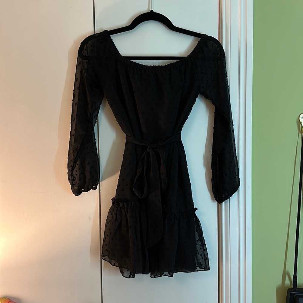 Off the Shoulder Textured Dress